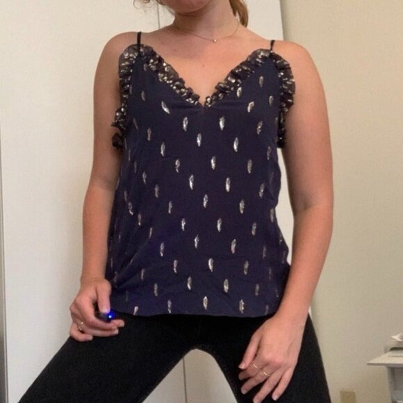 Rebecca Taylor Navy Blue Tank | Sz S - Picture 2 of 4